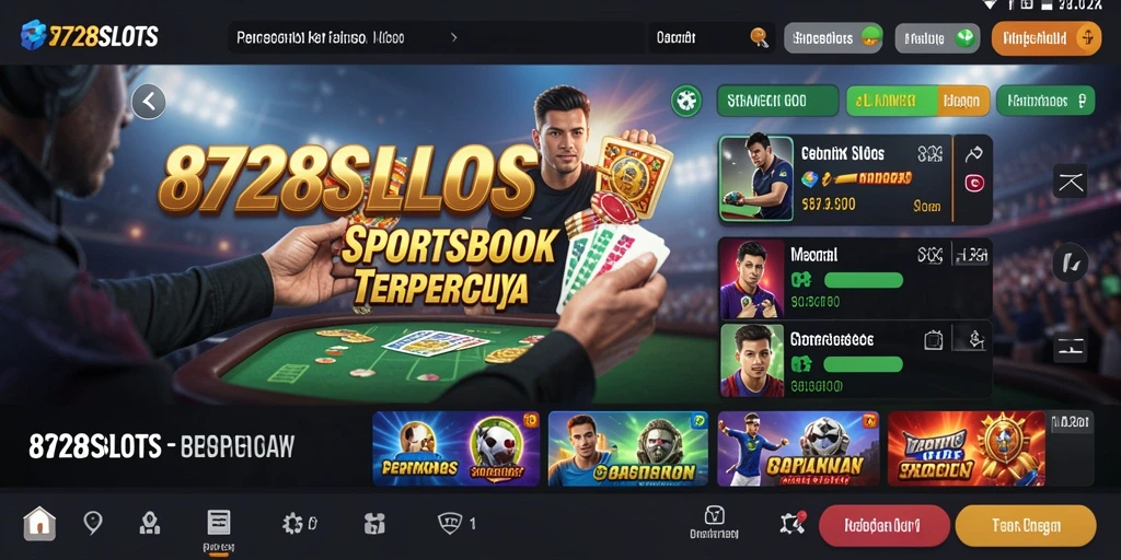 Screenshot gameplay Sportsbook yang menampilkan taruhan langsung.
