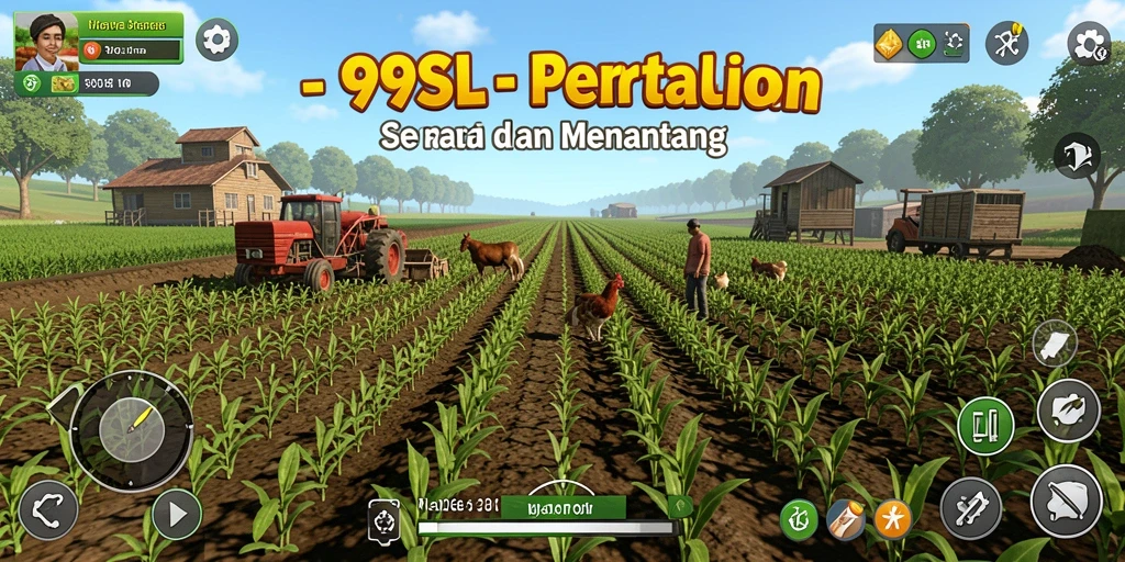 Tampilan gameplay menarik dari game pertanian 99SL.