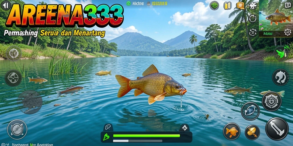 Tampilan menarik dari gameplay ARENA333 yang menunjukkan aksi memancing.