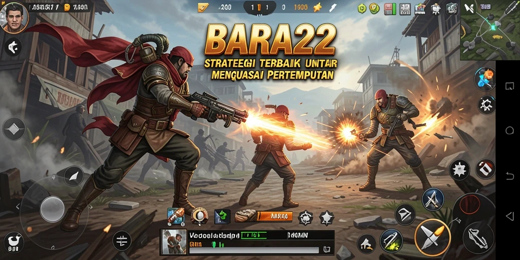 Screenshot gameplay BARA22 yang menampilkan strategi menaklukkan musuh.