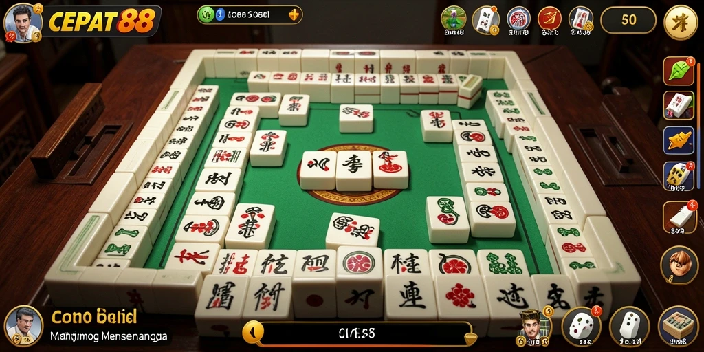 Screenshot gameplay Mahjong dari CEPAT88 yang menarik.