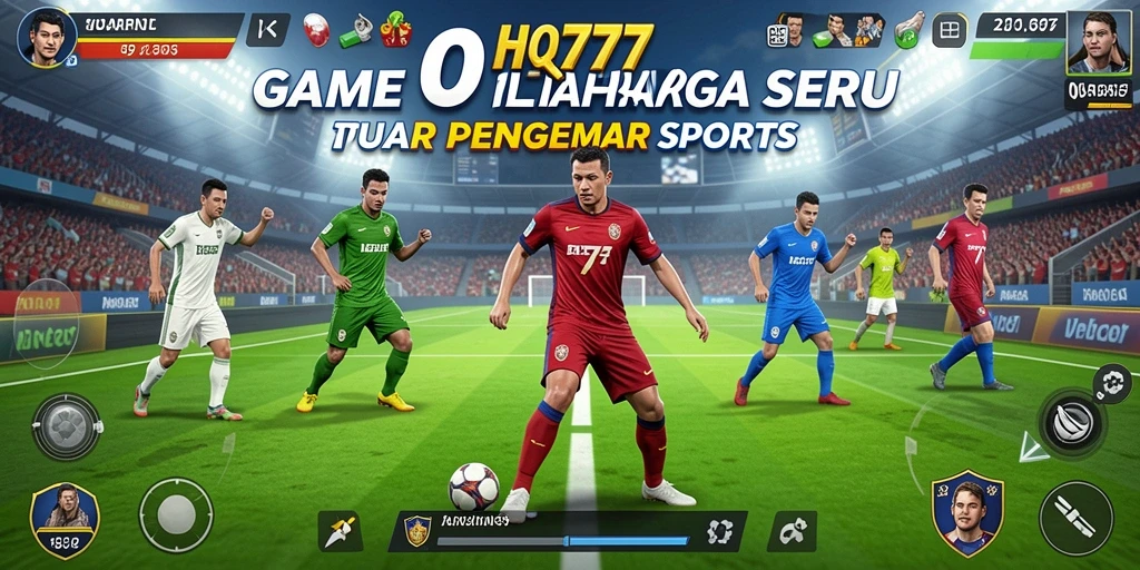 Screenshot gameplay HQ777 menunjukkan pertandingan olahraga yang menegangkan.