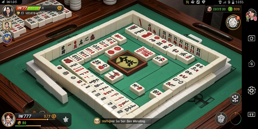 Tampilan gameplay IW777 yang mengasyikkan dalam permainan Mahjong.