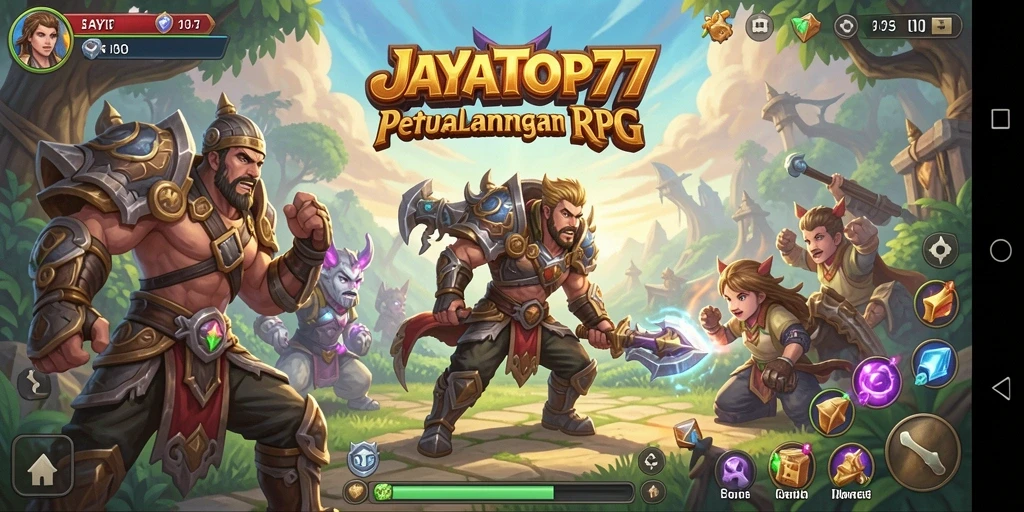 Tampilan menarik gameplay JAYATOP77 dengan pertarungan dan eksplorasi dunia RPG.