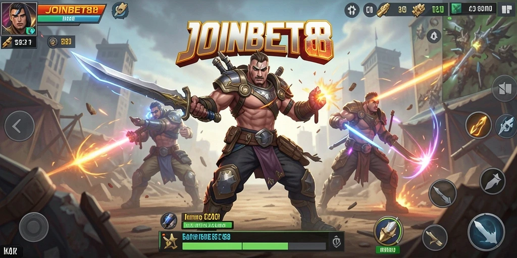 Screenshot gameplay JOINBET88 menampilkan aksi seru dalam Battle Royale.