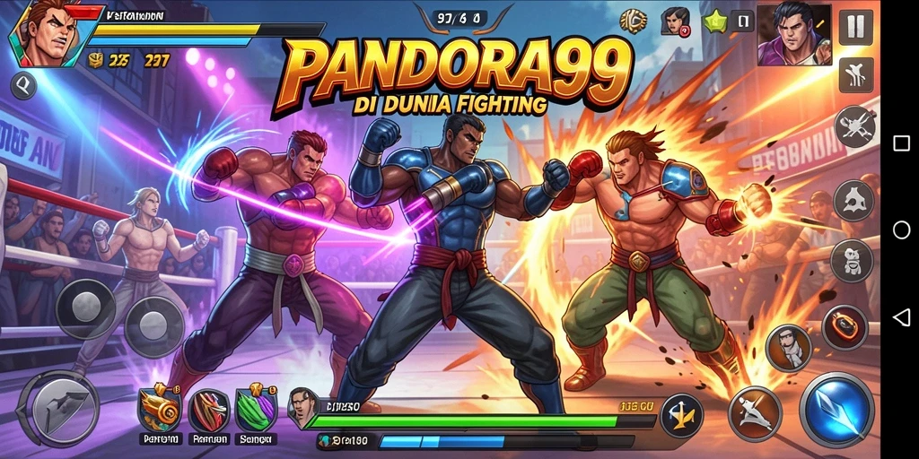 Gameplay PANDORA99 dengan pertarungan seru dan dinamis.