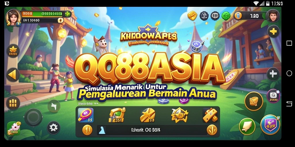 Tangkapan layar gameplay QQ88ASIA menampilkan aksi simulasi yang seru.