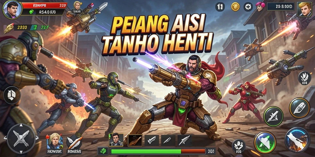 Tangkapan layar gameplay yang menunjukkan pertempuran seru dalam RSNVIP8.