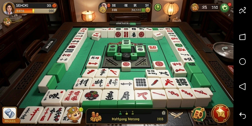 Screenshot gameplay SEHOKI menampilkan keseruan permainan Mahjong.