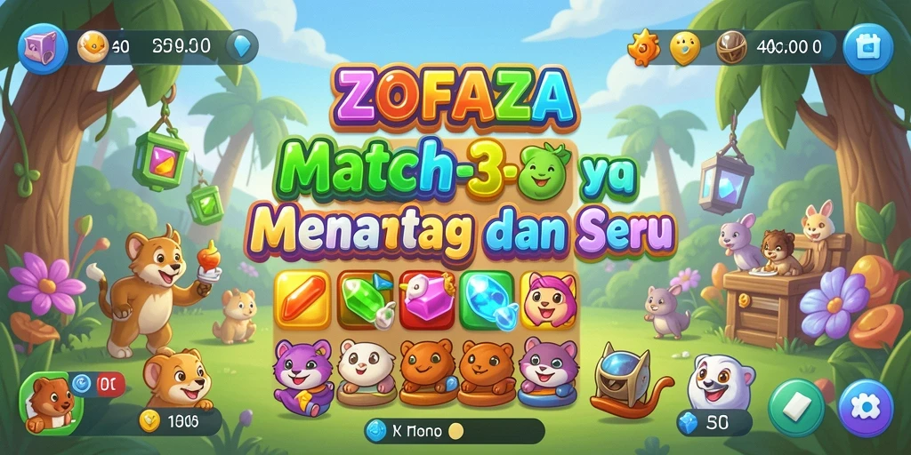 Gameplay ZOFAZA yang penuh warna dan menantang.